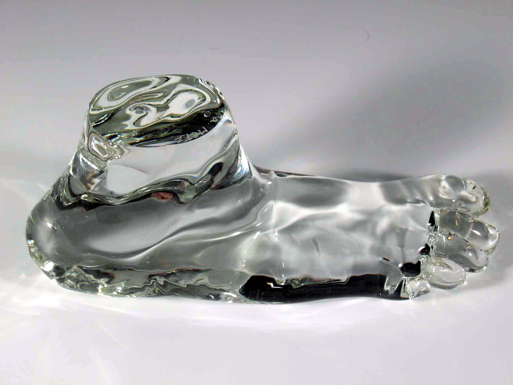 Glass Foot. Solid Sculpted Glass, 8″, 2007