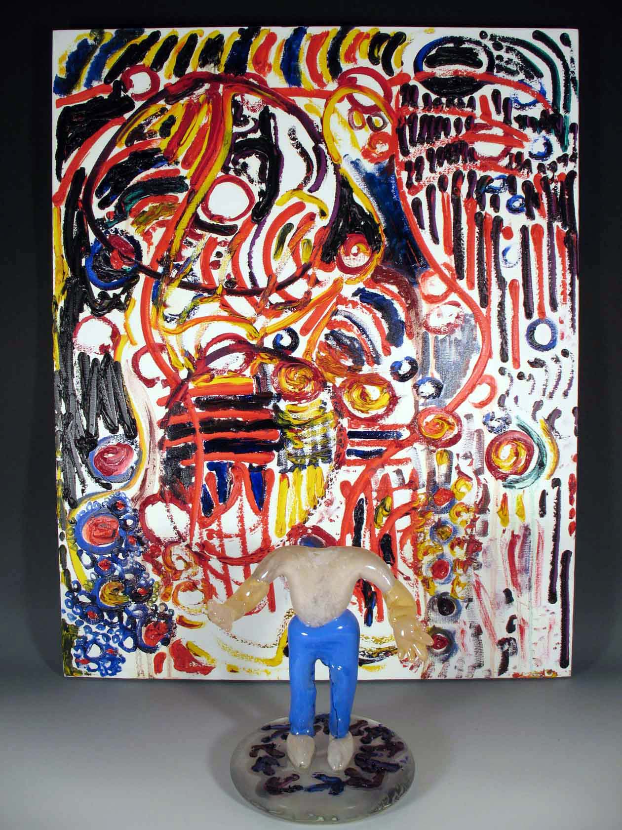 Lost. 2007, Oil on Canvas with Solid Sculpted Glass, 2007