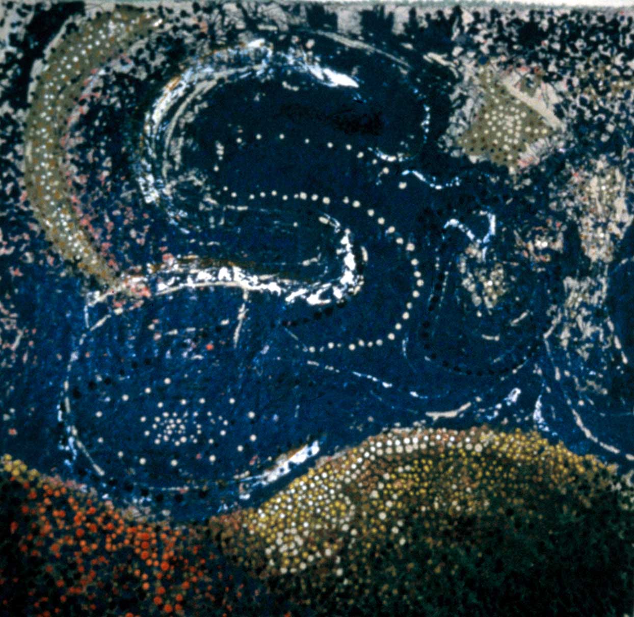 Moonstars, Acrylic on Canvas, 5’x5′, 2003